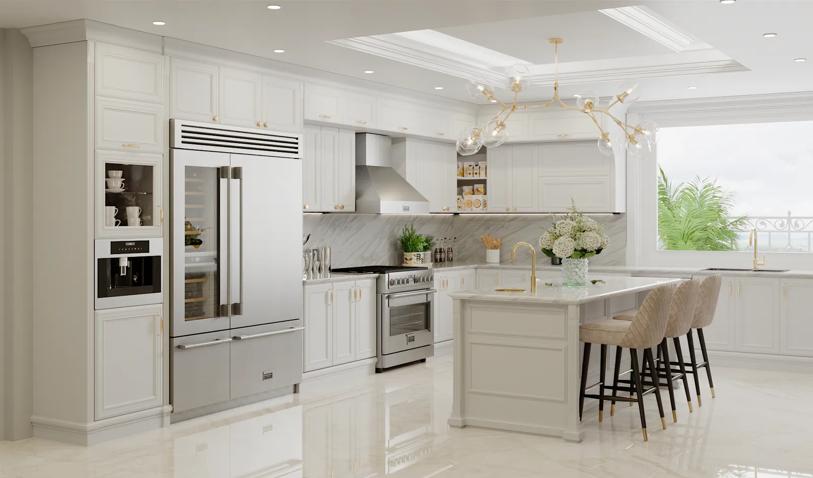 Fulgor Milano professional range in a contemporary Italian-designed kitchen